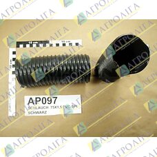 Шланг 76X3,5 чорний ПВХ спіраль